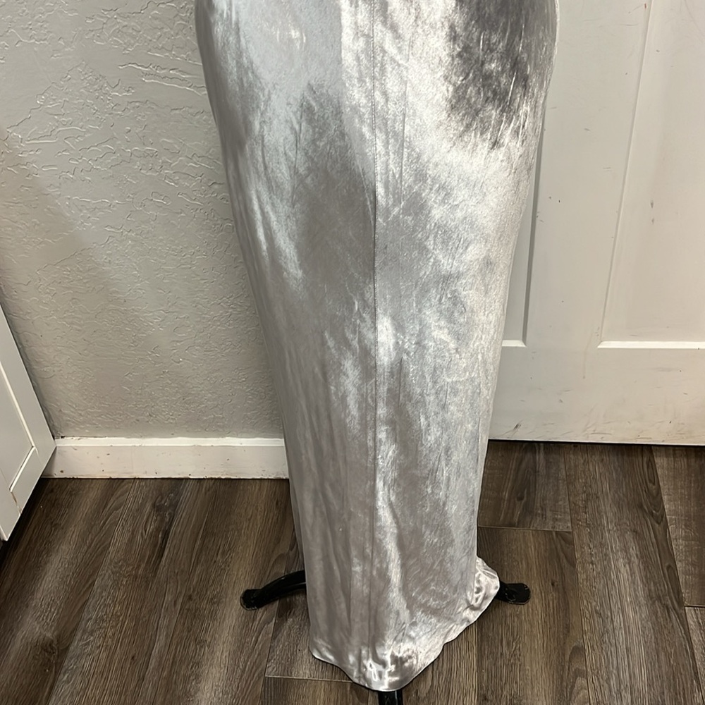 T By ALEXANDER  WANG METALLIC PANNE VELVET CAMI LONG DRESS SIZE SMALL NEW - Picture 5 of 16